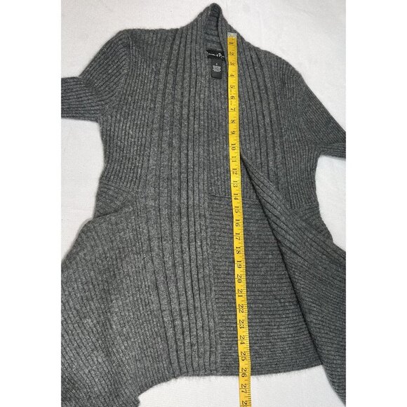 Mercer & Madison Angora Blend Open Cardigan Sweater Womens Size S Gray Rib Knit - Picture 8 of 10